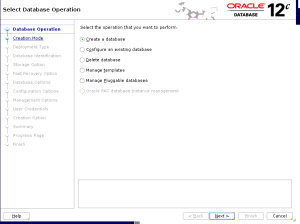 dbca Create a database